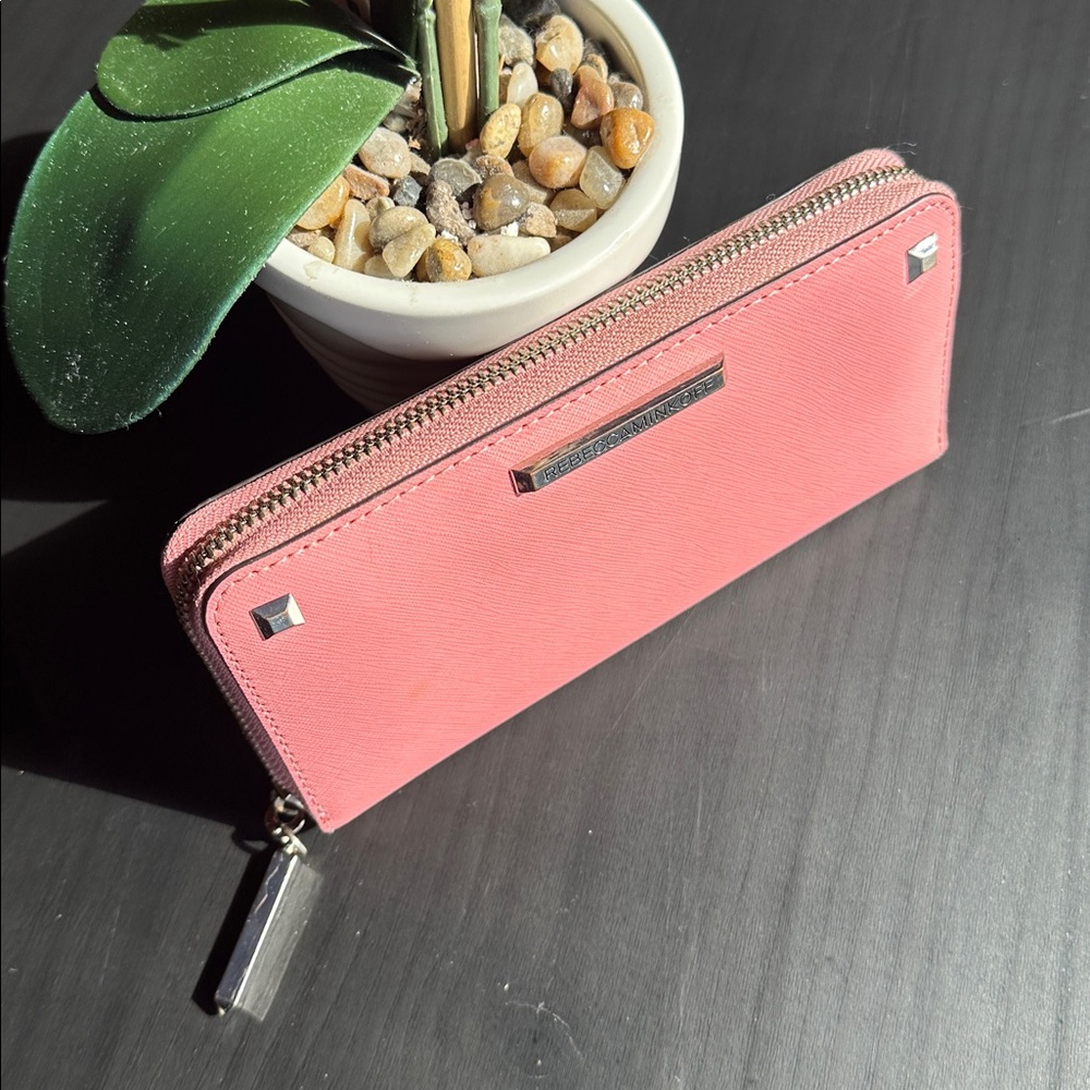 Rebecca Minkoff Pink Saffiano Leather Wallet